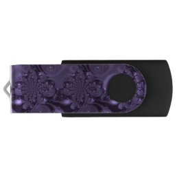 Elegant Royal Purple Liquid Sparkle Flash Drive