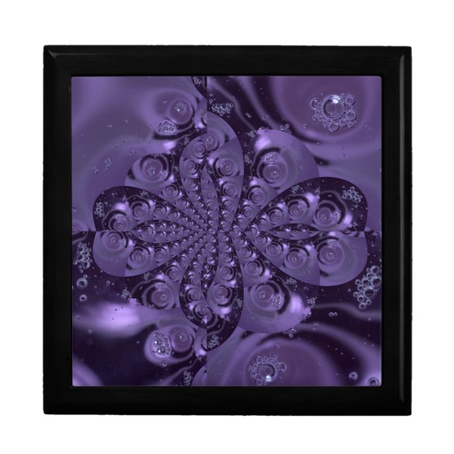 Elegant Royal Purple Liquid Sparkle Gift Box (Front)