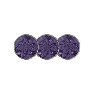 Elegant Royal Purple Liquid Sparkle Golf Ball Marker