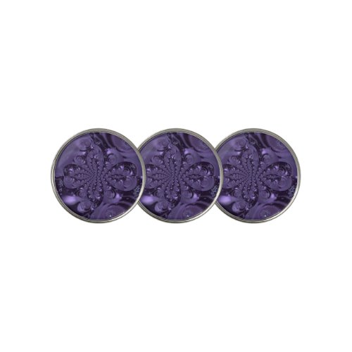 Elegant Royal Purple Liquid Sparkle Golf Ball Marker