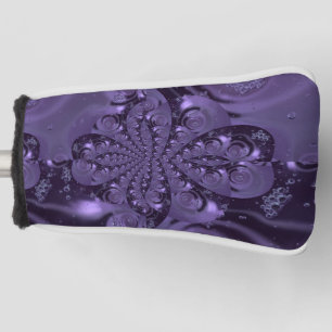 Elegant Royal Purple Liquid Sparkle Golf Head Cover