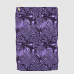 Elegant Royal Purple Liquid Sparkle Golf Towel