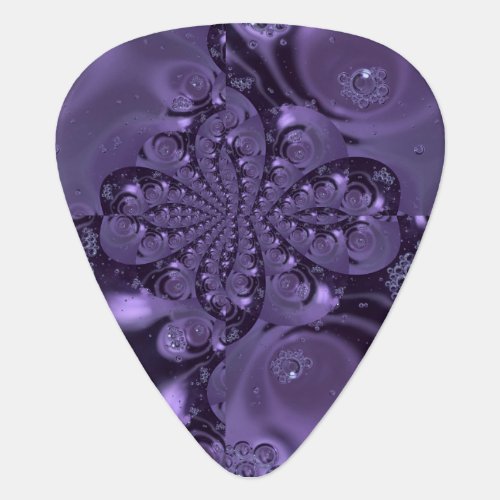 Elegant Royal Purple Liquid Sparkle Guitar Pick