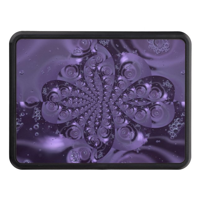 Elegant Royal Purple Liquid Sparkle Hitch Cover (Front)