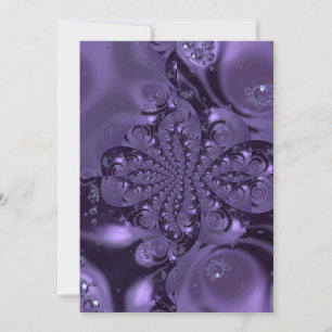 Elegant Royal Purple Liquid Sparkle Holiday Card