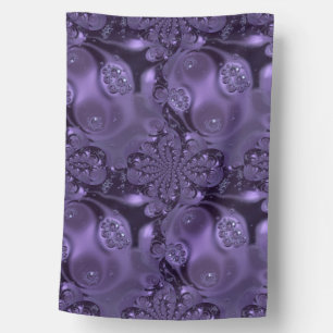 Elegant Royal Purple Liquid Sparkle House Flag
