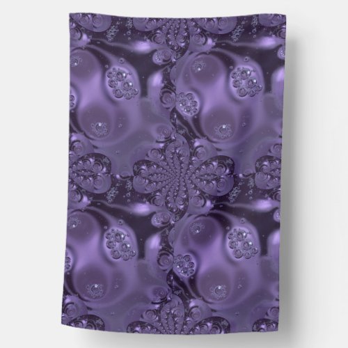 Elegant Royal Purple Liquid Sparkle House Flag