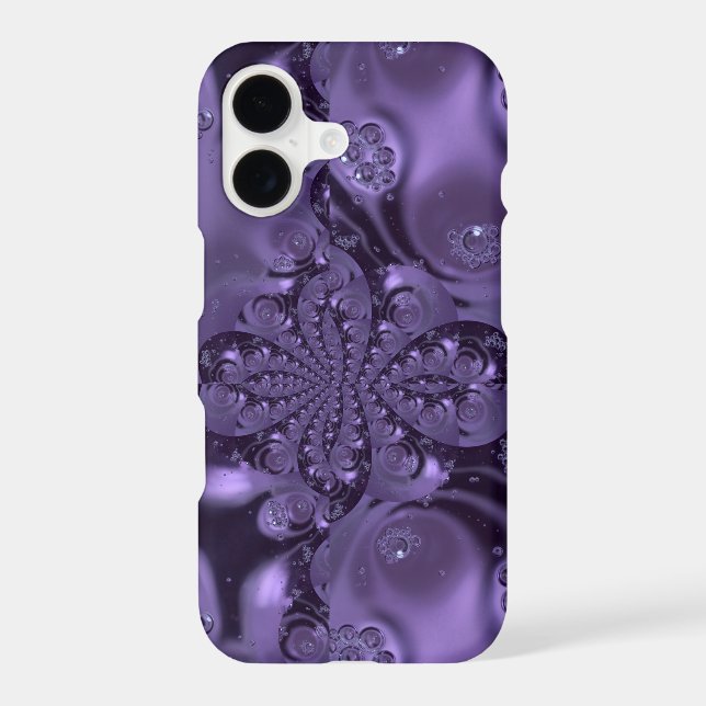 Elegant Royal Purple Liquid Sparkle iPhone Case (Back)