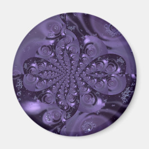 Elegant Royal Purple Liquid Sparkle Magnet
