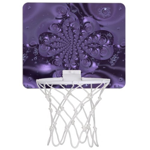 Elegant Royal Purple Liquid Sparkle Mini Basketball Hoop