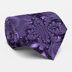 Elegant Royal Purple Liquid Sparkle Neck Tie