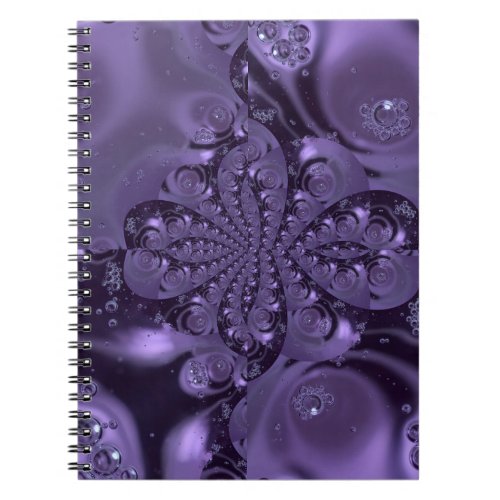 Elegant Royal Purple Liquid Sparkle Notebook