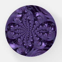 Elegant Royal Purple Liquid Sparkle Paperweight