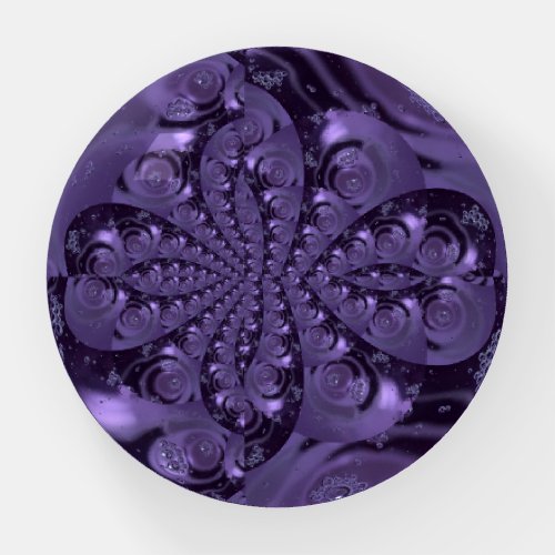 Elegant Royal Purple Liquid Sparkle Paperweight