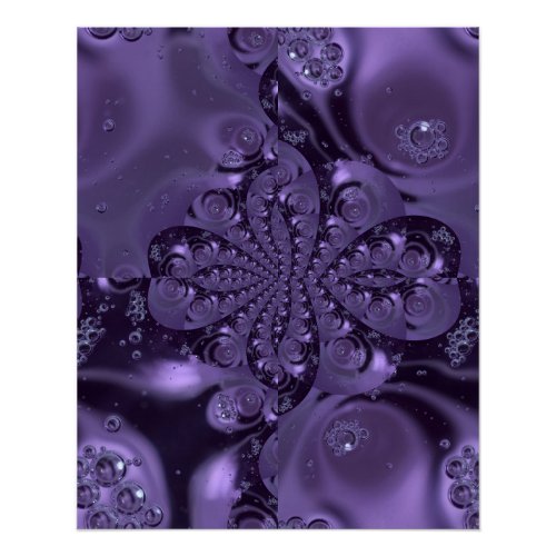 Elegant Royal Purple Liquid Sparkle Poster