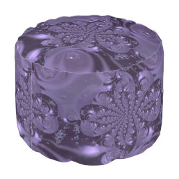 Elegant Royal Purple Liquid Sparkle Pouf