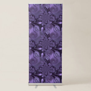 Elegant Royal Purple Liquid Sparkle Retractable Banner