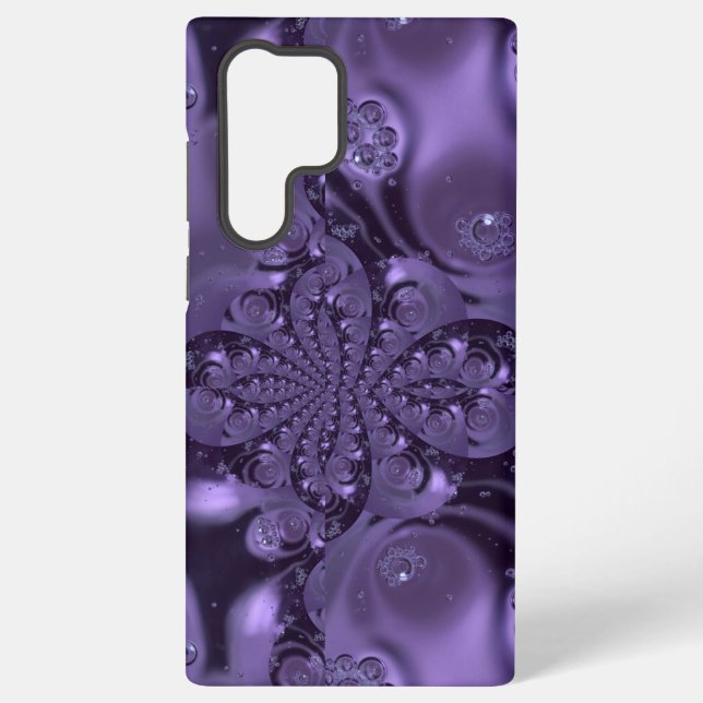 Elegant Royal Purple Liquid Sparkle Samsung Galaxy Case (Back)