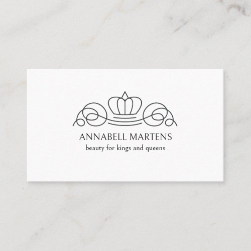 Elegant royal salon business card