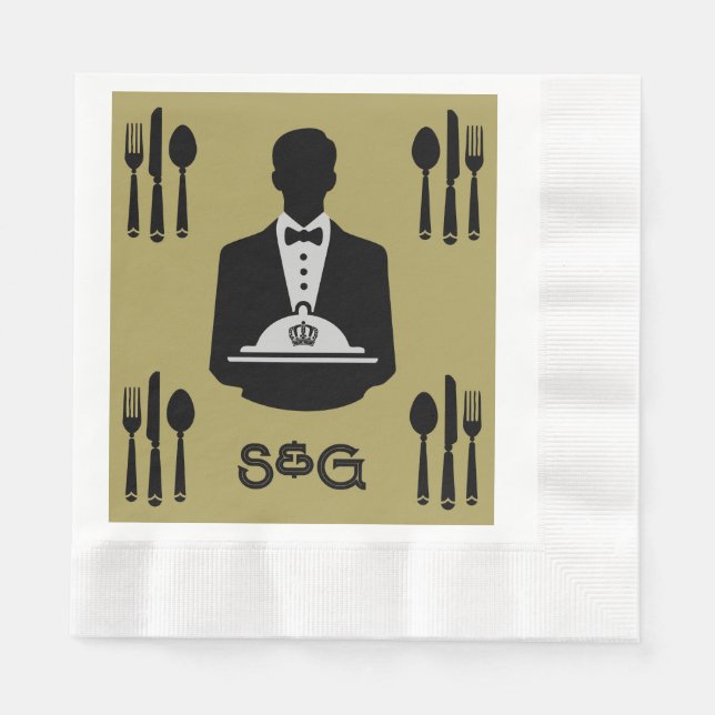 Elegant Royal Themed Luxury  Napkins (Front)