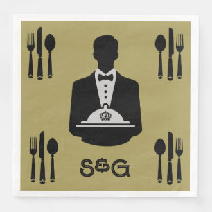 Elegant Royal Themed Luxury Paper Dinner Napkins