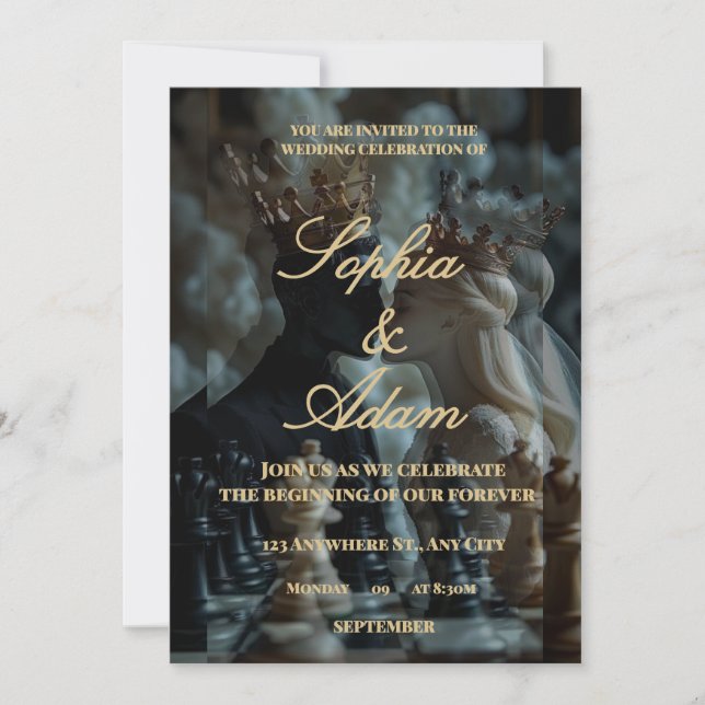Elegant Royal Wedding Invitation (Front)