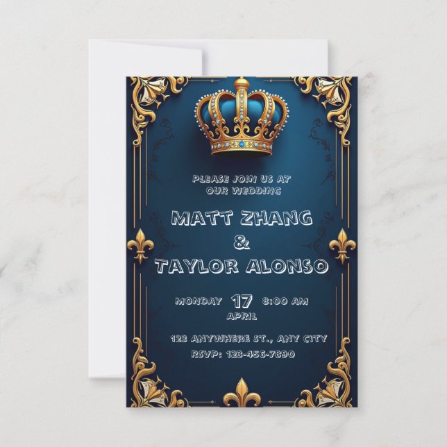 Elegant Royal Wedding Invitation (Front)