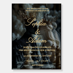 Elegant Royal Wedding Invitation Foam Board