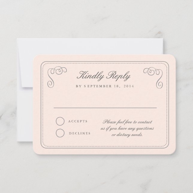 Elegant RSVP Card (Front)