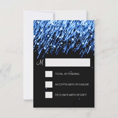 Elegant RSVP Falling Stars Blue