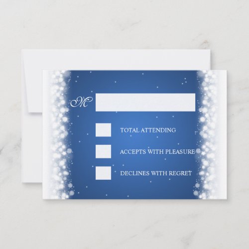 Elegant RSVP Magic Sparkle Blue