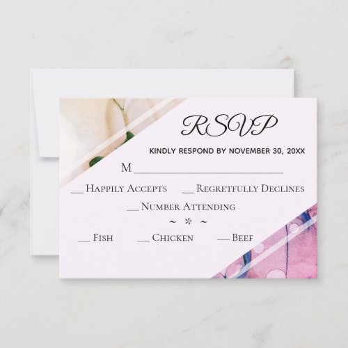 *~* Elegant RSVP Modern Watercolor Wedding