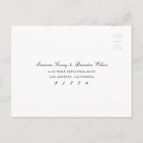 Elegant Rsvp Response Card Wedding Event