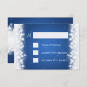 Elegant RSVP Wedding Magic Sparkle Blue (Front/Back)