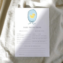 Elegant Rubber Ducky Predictions Baby Shower Game