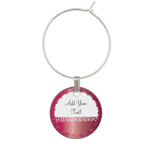 Elegant Ruby All Occasion You Personalize it Wine Glass Charm