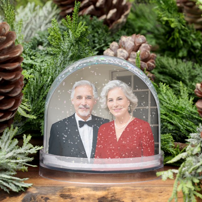 Elegant Ruby | Diamonds 40th Wedding Anniversary Snow Globe (Winter)
