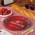 Elegant Ruby Red Swirl 40th Anniversary Paper Plates | Zazzle