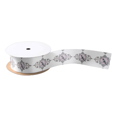 Elegant Ruby Throated Hummingbird Satin Ribbon