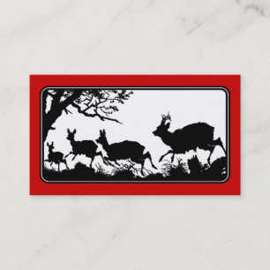 Elegant Running Deer Antique German Style Business Card