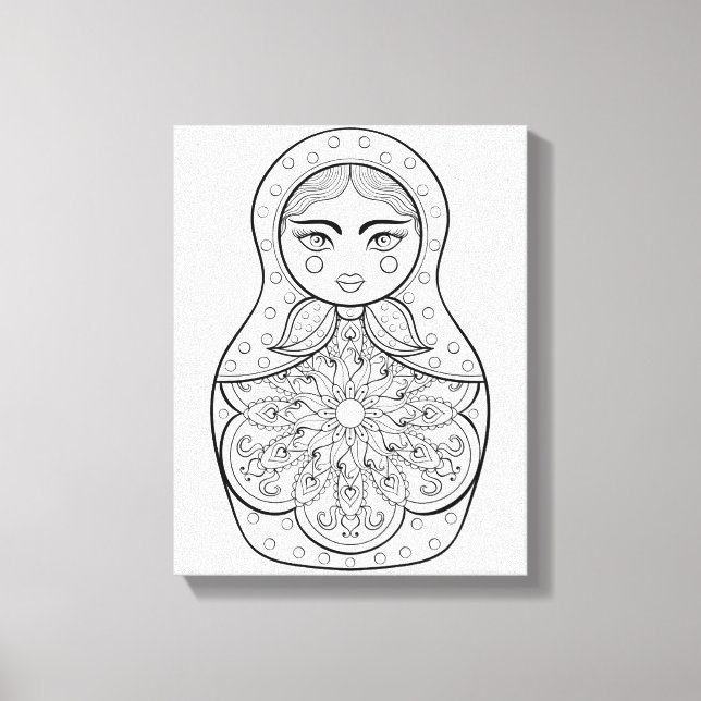 Elegant Russian Doll 6 Canvas Print (Front)