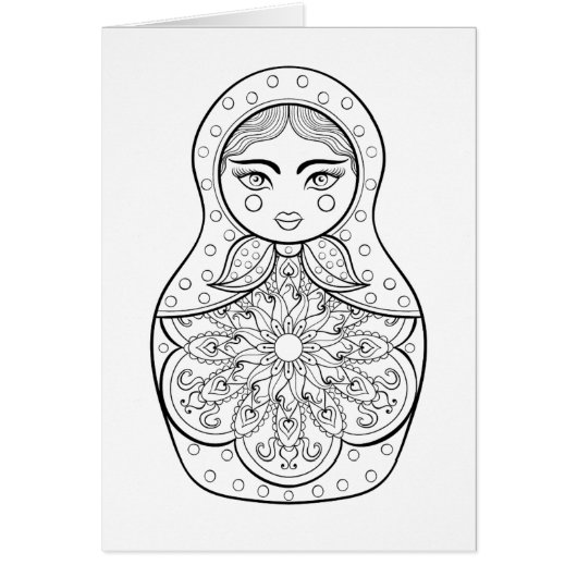 Elegant Russian Doll Cards (Front)