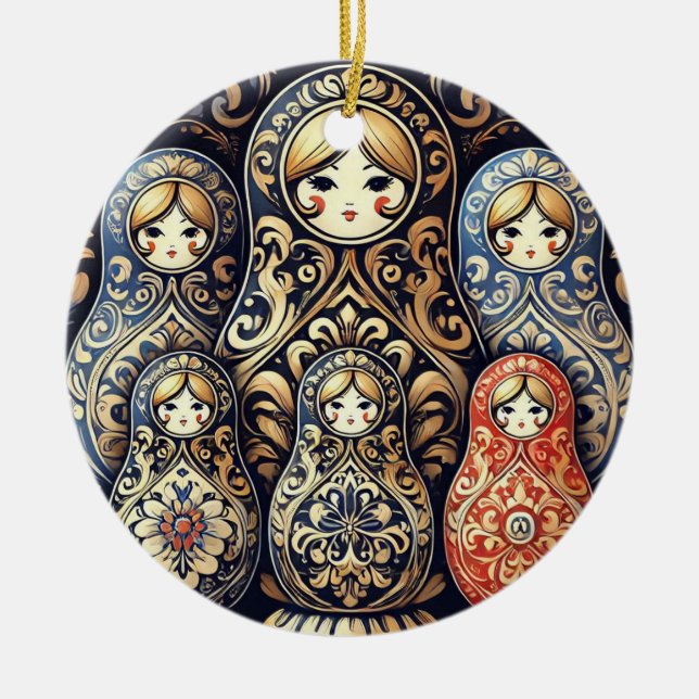Elegant Russian doll ornament  (Front)