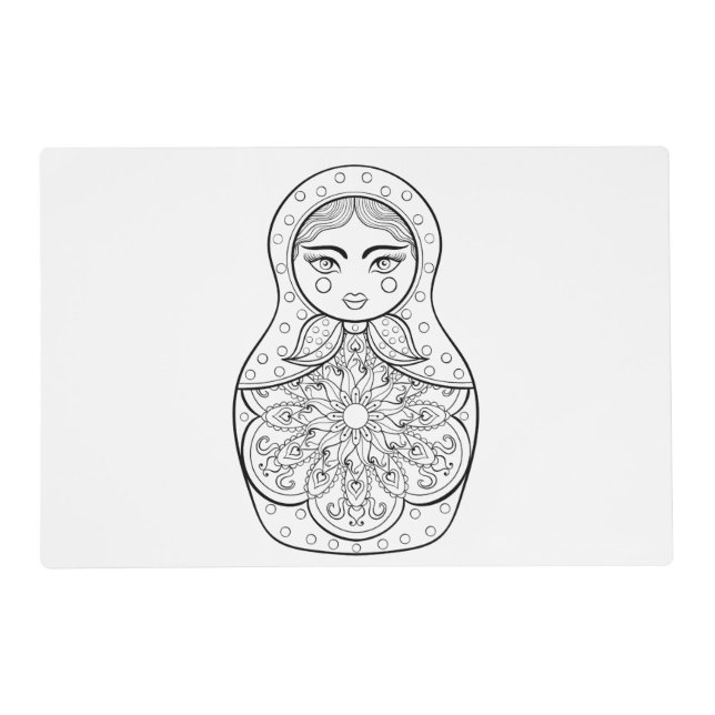 Elegant Russian Doll Placemat (Front)