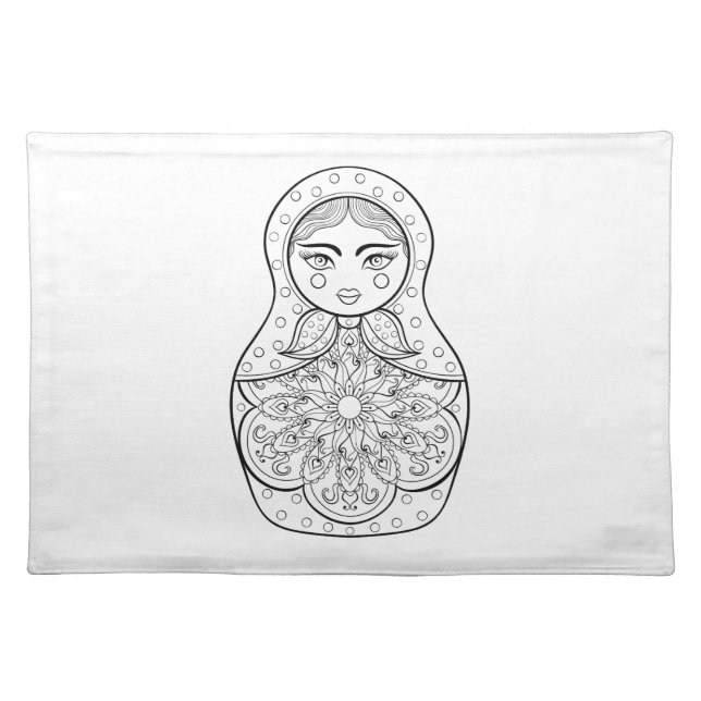 Elegant Russian Doll Placemat (Front)