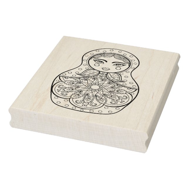 Elegant Russian Doll Rubber Stamp (Stamp)