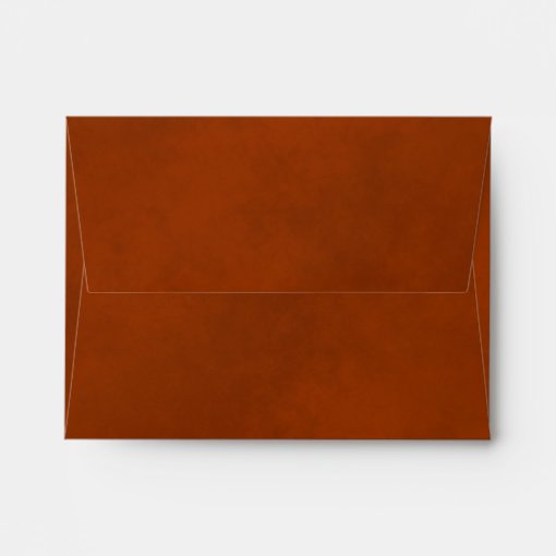 Elegant Rust Orange and Gold Lace Wedding RSVP Envelope | Zazzle