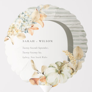 Elegant Rustic Autumn Pumpkin Arch Floral Wedding Balloon