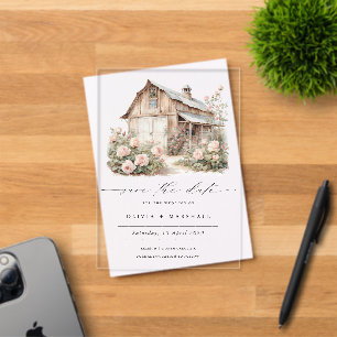 Elegant Rustic Barn Save the Date 