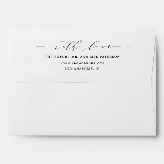 Elegant Rustic Barnwood PreAddressed Envelope